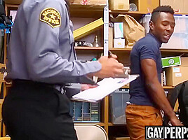 Security Officer Destroys A Young Ebony Shoplifters Ass