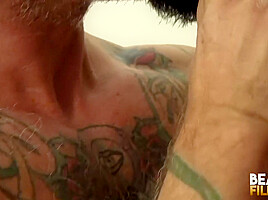 BEARFILMS Bearded Alex Tikas And Julian Torres 3way Bareback