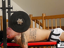 SOUTHERNSTROKES Inked Roman Capellini Barebacked By Curtis Cameron During Work Out Session