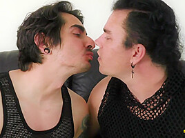 Leo Blue And Johnny Mercy Like Sucking Each Others Tongue