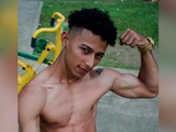 Fantastic Latino boy Marcus Brown with ripped muscles