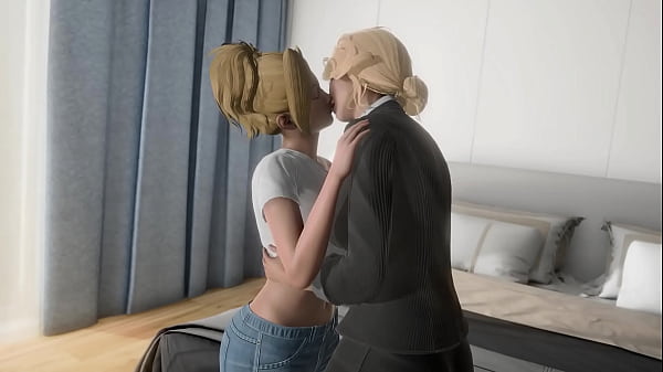 Lesbian Step-Mom fucks blonde with Huge Strapon