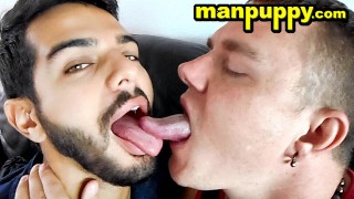 Leo Blue Throats Sebastian Cums With His Long Tongue